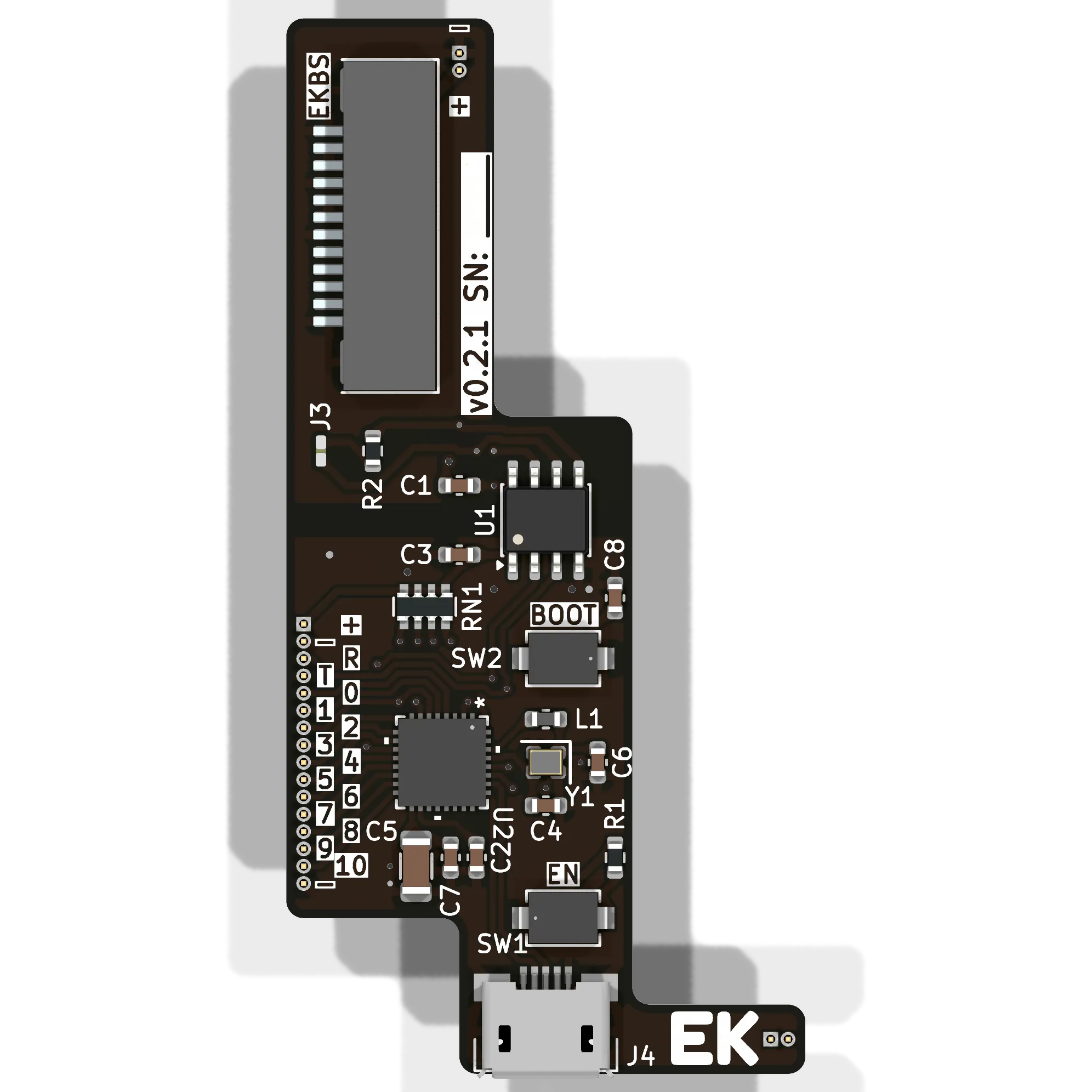 EK-MC-ESP32C3 - вид сверху