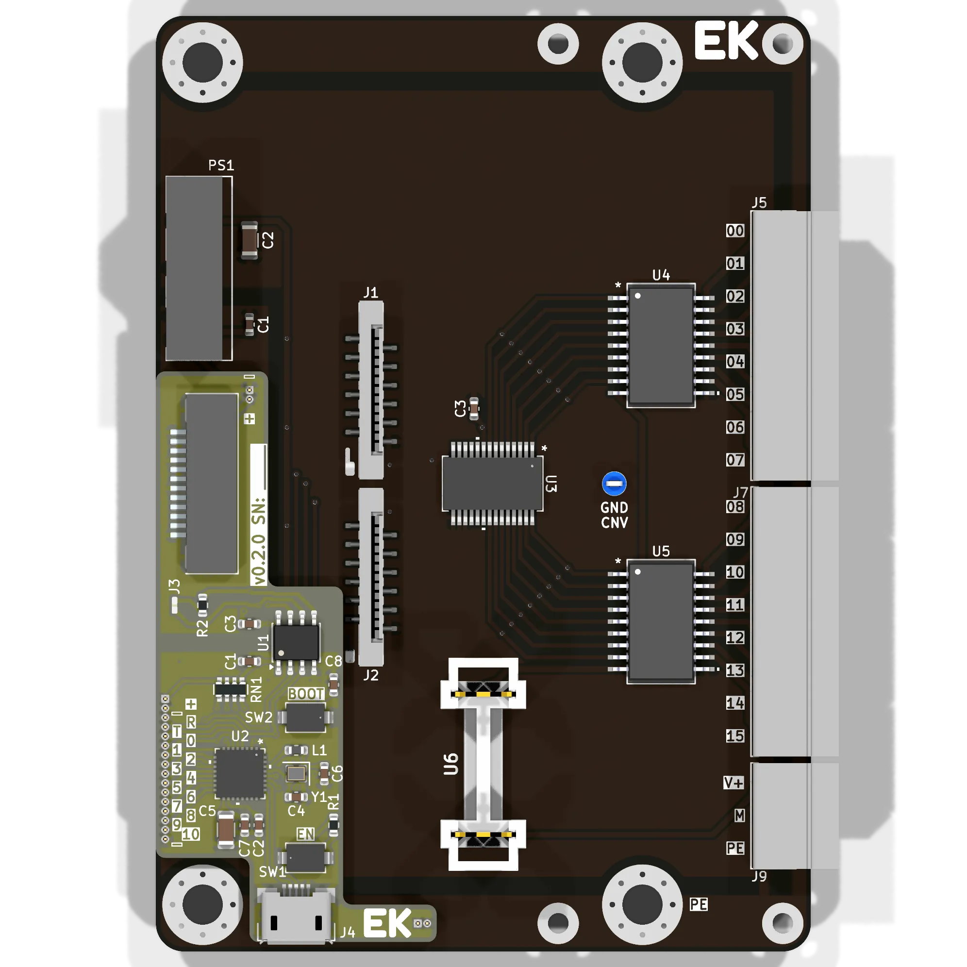 EKIO-DQx16 - вид сверху