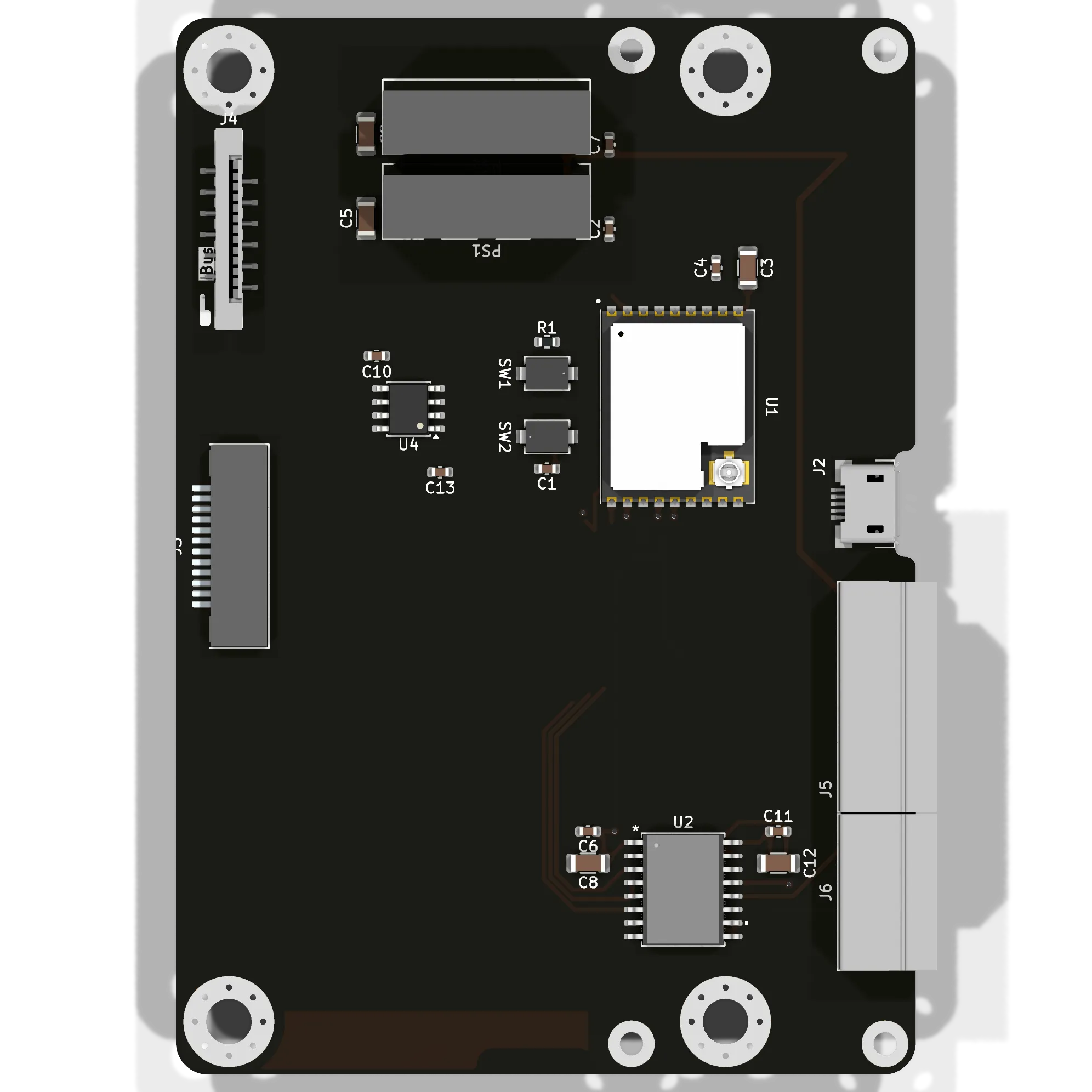 EKCP-ESP32C3 - вид сверху