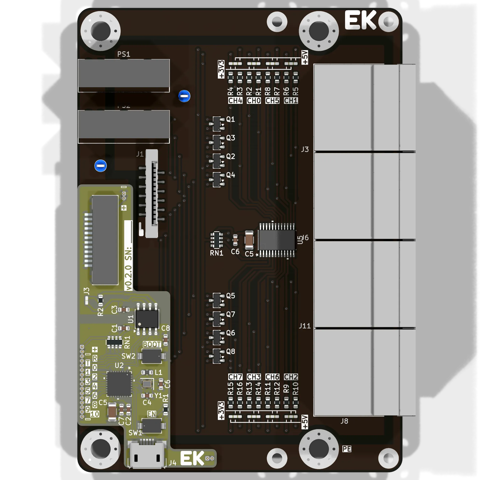 EKIF-I2Cx8 - вид сверху