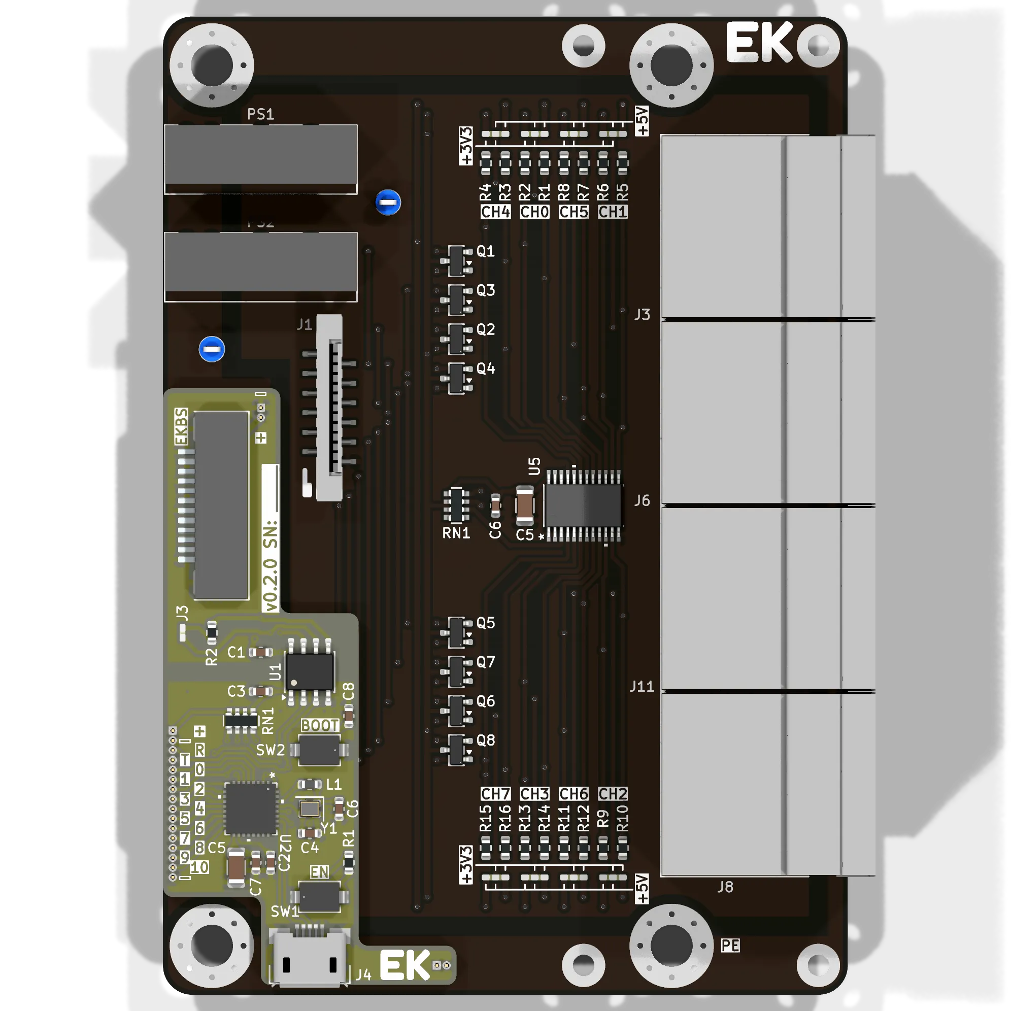 EKIF-I2Cx8 - вид сверху