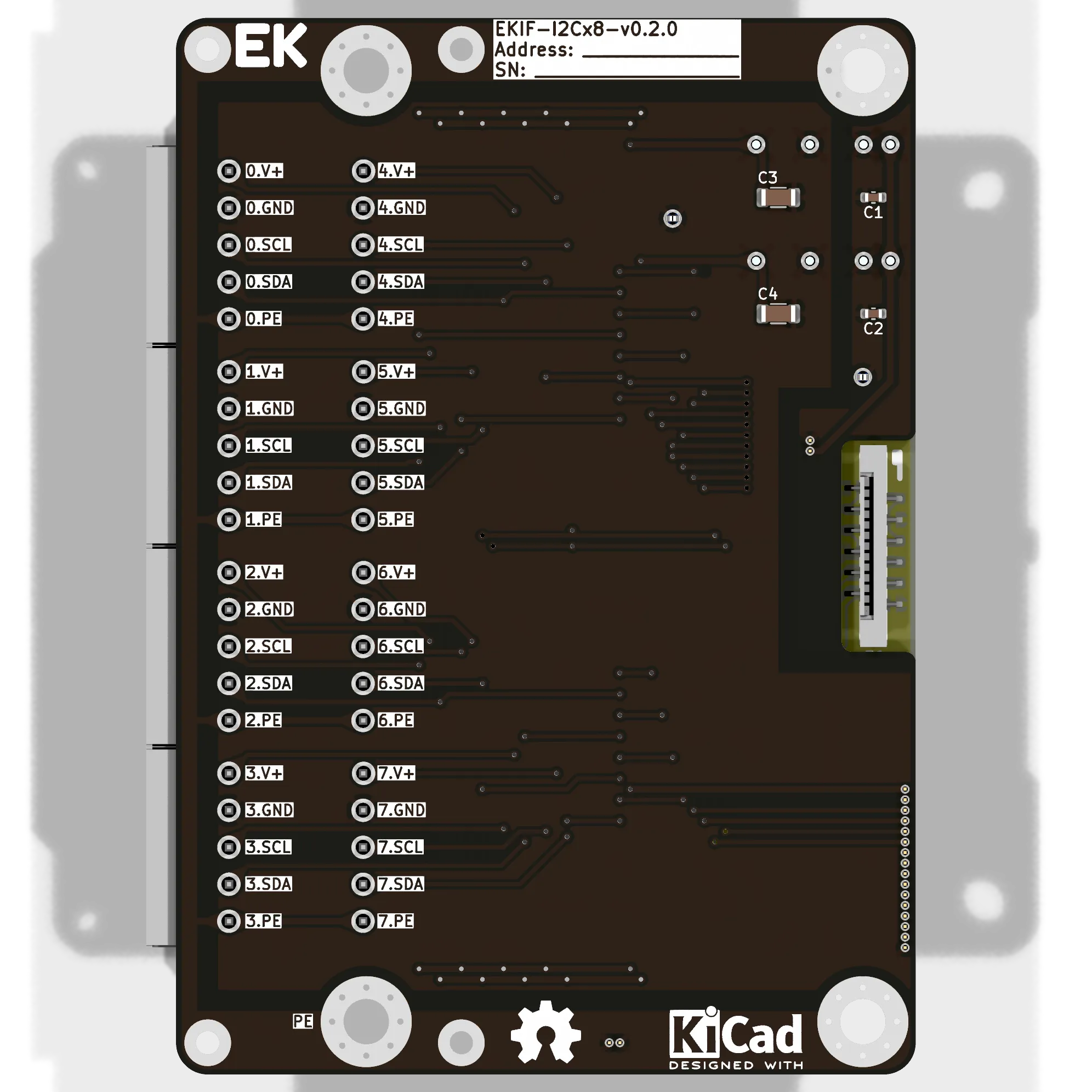 EKIF-I2Cx8 - вид снизу