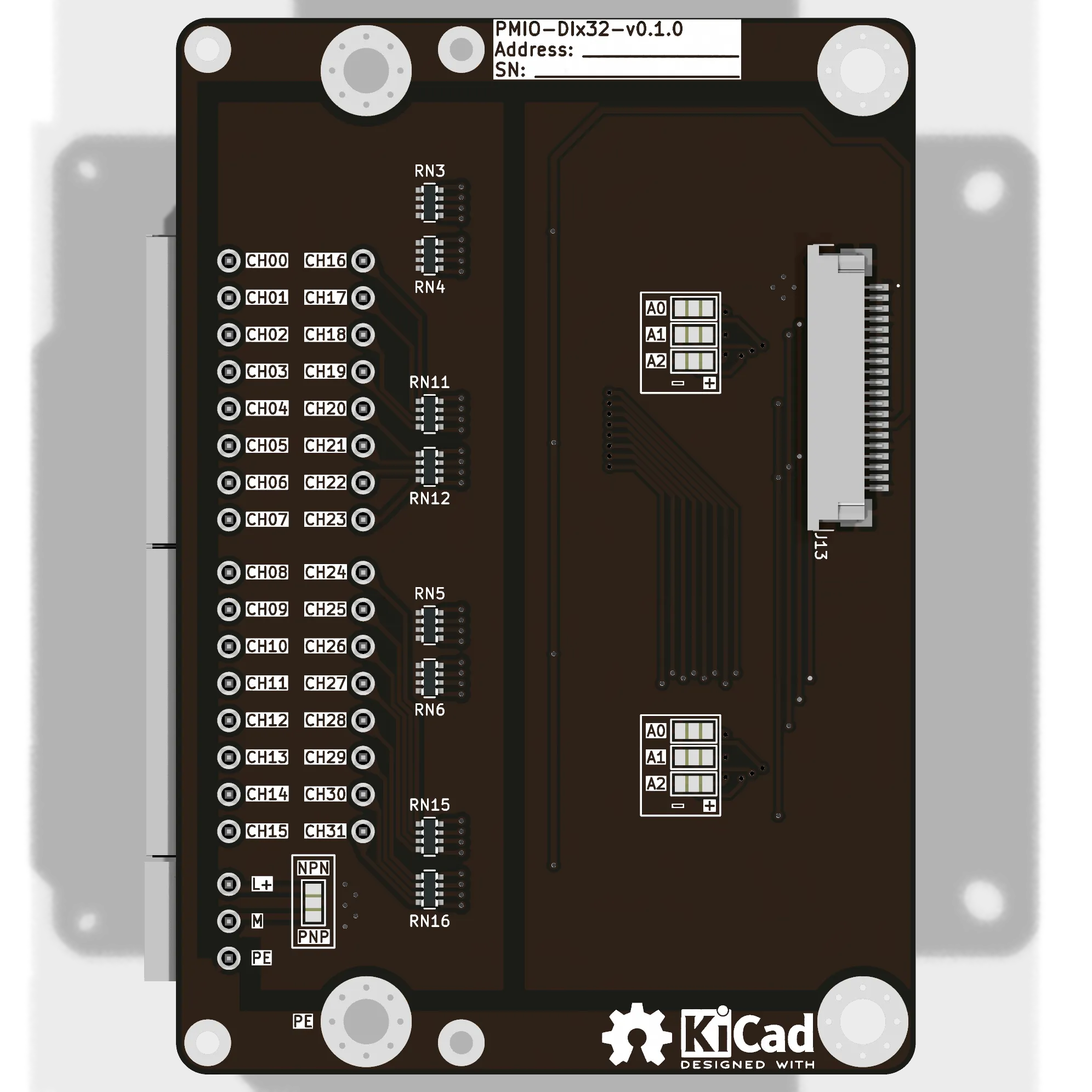 PMIO-DIx32 - вид снизу